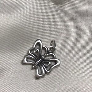 Silver butterfly pendant